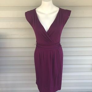 ANN TAYLOR LOFT NWT PURPLE COTTON DRESS SIZE SMALL